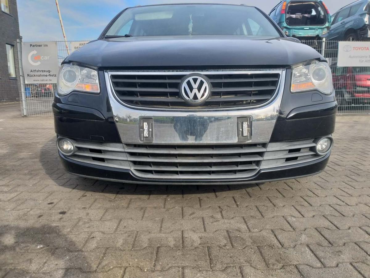 VW Touran 1T original Sto&szlig;stange Stossf&auml;nger vorn LC9X Deepblack Facelift Bj.2008